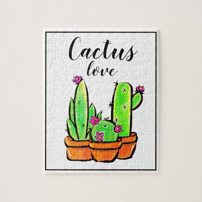 Cute Cactus cacti succulents  Jigsaw Puzzle (Vertical)