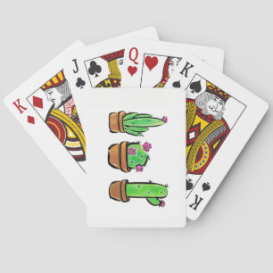 Cute Cactus cacti succulents  Playing Cards