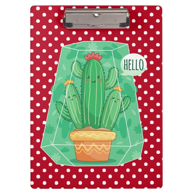 cute Cactus Clipboard (Front)