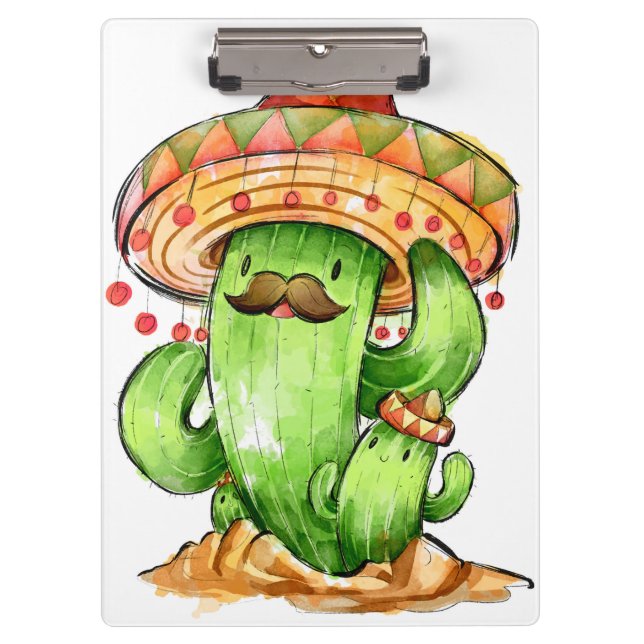 cute Cactus Clipboard (Front)