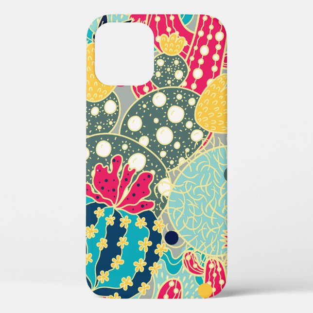 Cute cactus. Colourful seamless pattern.  Case-Mate iPhone Case (Back)