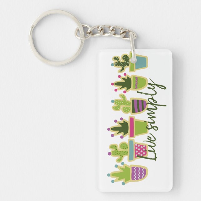 Cute cactus design keychain (Front)