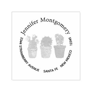Cute Cactus Girls Wearing Jewellery Self-inking Stamp