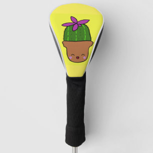 Cute Cactus Golf Head cover Pattern Design 