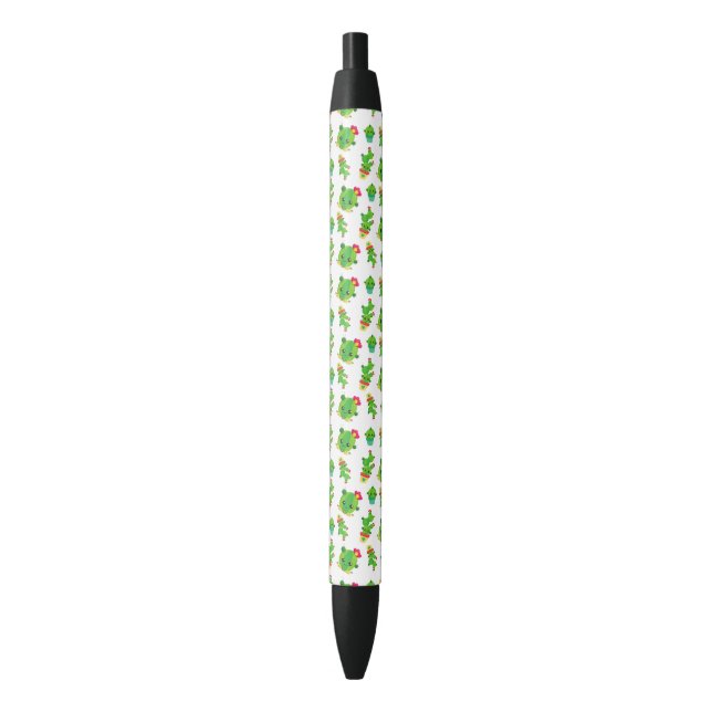 Cute Cactus, Green Cactus, Cactus Pattern Black Ink Pen (Front Vertical)