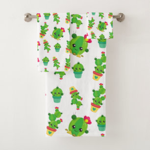 Cute Cactus, Green Cactus, Motif Cactus