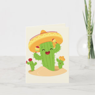 cute Cactus Holiday Card