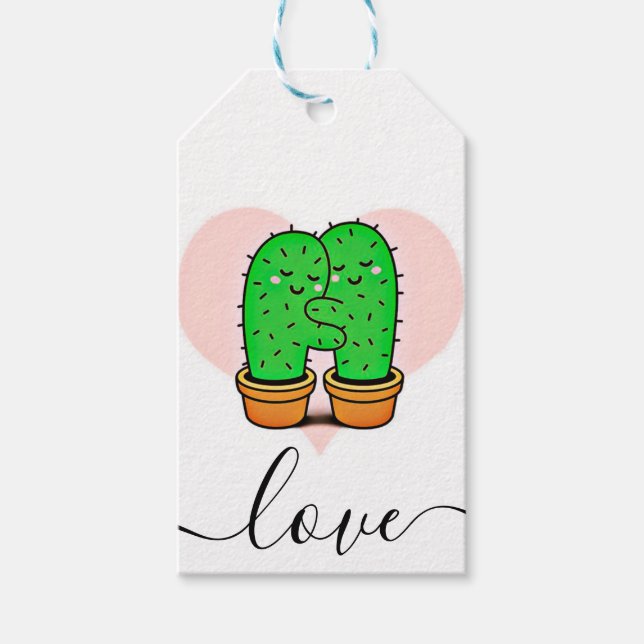 cute Cactus  home moving Gift Tags (Front)