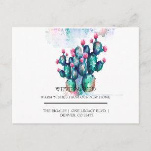 cute Cactus  home moving Postcard