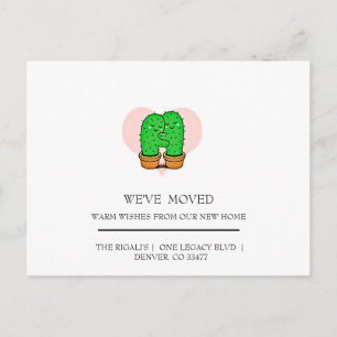 cute Cactus  home moving Postcard
