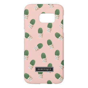 Cute Cactus in Hearts Pots Pattern Personalized Samsung Galaxy S7 Case