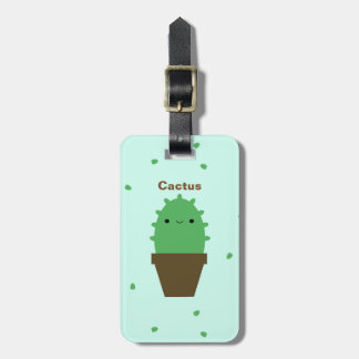 Cute Cactus kawaii plant luggage tag