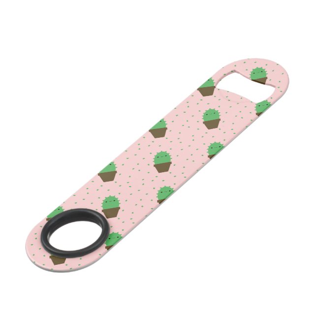 Cute cactus kawaii plant speed bottle opener (Front Angled)
