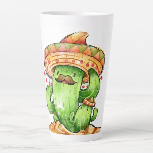 cute Cactus Latte Mug (Front)