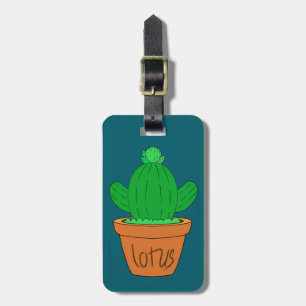 Cute Cactus Luggage Tag
