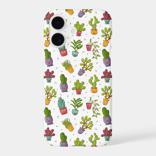 Cute Cactus Nature Succulents Pattern (Back)