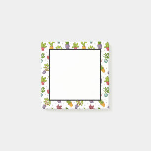 Cute Cactus Nature Succulents Pattern Post-it Notes