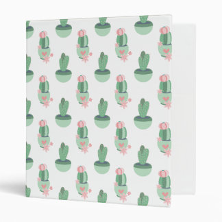 Cute Cactus Pattern Binder