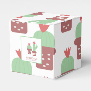 Cute Cactus Pattern Birthday Party Thank You   Favor Box