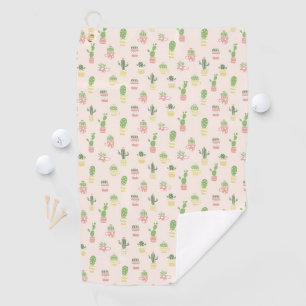 Cute Cactus Pattern Golf Towel