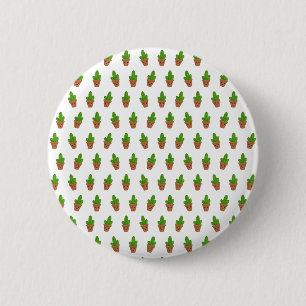 Cute Cactus Pattern – Happy Plant Lover Design 2 Inch Round Button