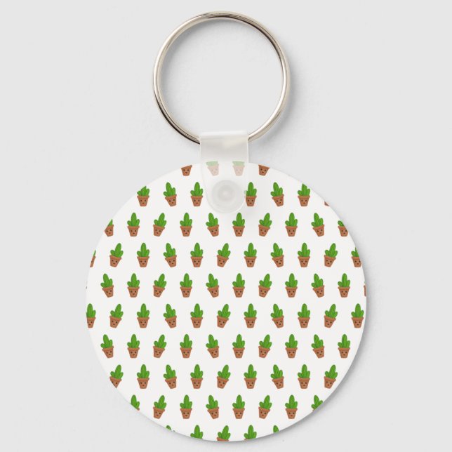 Cute Cactus Pattern Key CHain (Front)