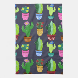 Cute Cactus Pattern Kitchen Towel