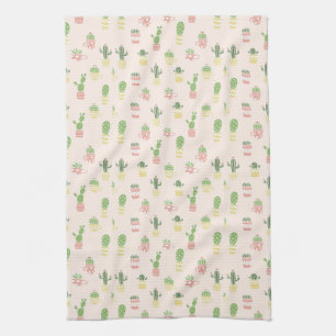 Cute Cactus Pattern Kitchen Towel