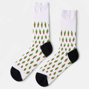 Cute Cactus Pattern on Socks