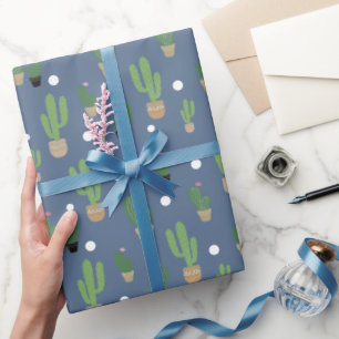 Cute Cactus Pattern Wrapping Paper