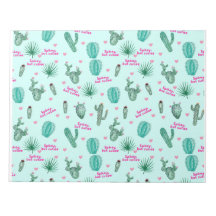 Cute Cactus Patterned Notepad