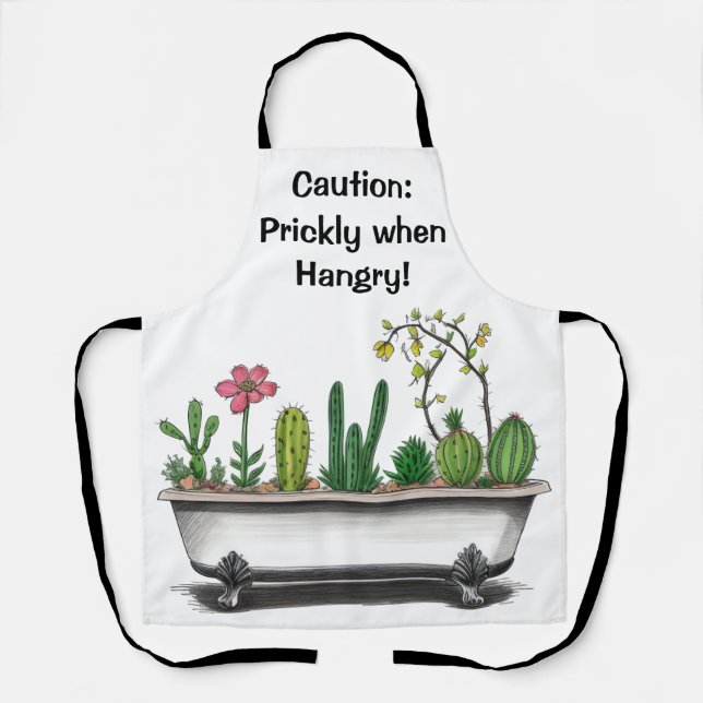 Cute Cactus Plants Apron (Front)