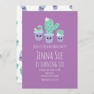 Cute Cactus Potted Plant Birthday Party