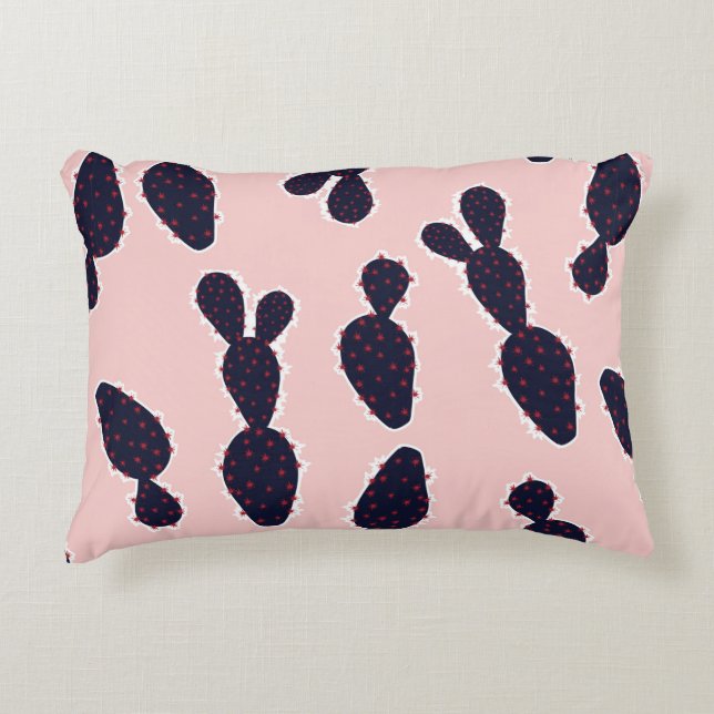 Cute cactus seamless pattern sweet mood and tone,  accent pillow (Front)
