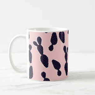 Cute cactus seamless pattern sweet mood and tone,  coffee mug