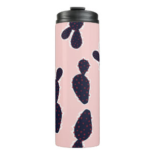 Cute cactus seamless pattern sweet mood and tone, thermal tumbler