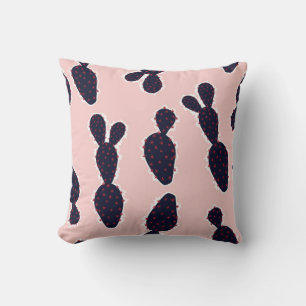 Cute cactus seamless pattern sweet mood and tone, throw pillow