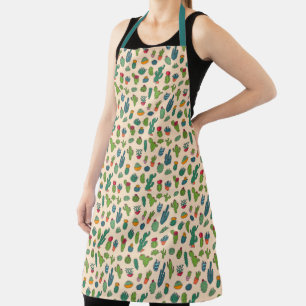 Cute Cactus Standing Pattern 2 Apron