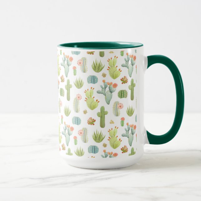 Cute Cactus Standing Pattern Mug (Right)