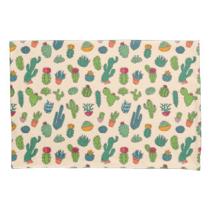 Cute Cactus Standing Pattern Pillowcase