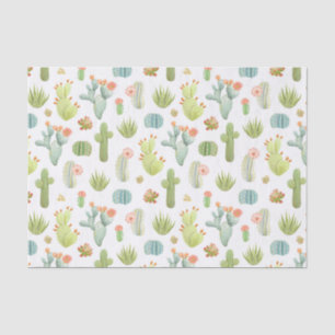 Cute Cactus Standing Pattern Tissue Paper