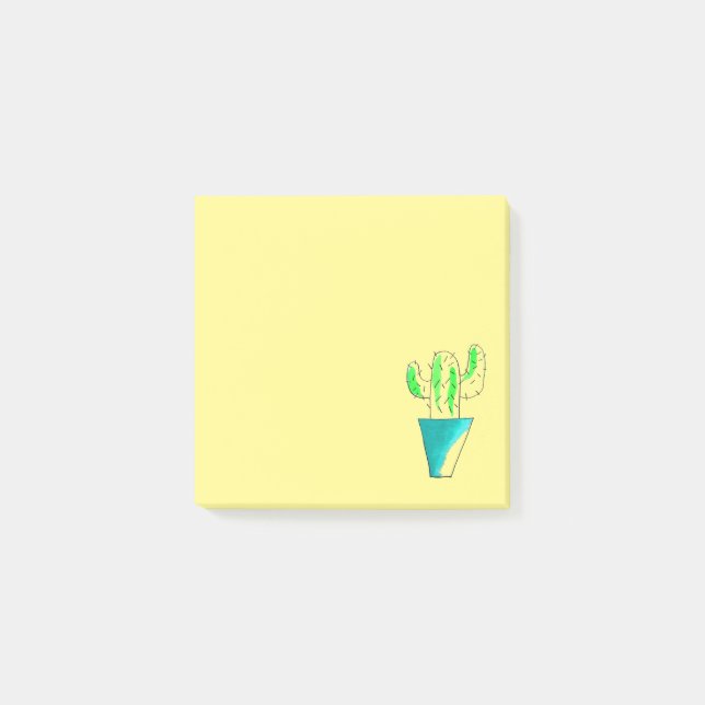 Cute cactus theme colourful Mexican art Post-it Notes (Front)