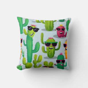 Cute Cactus Throw Pillow