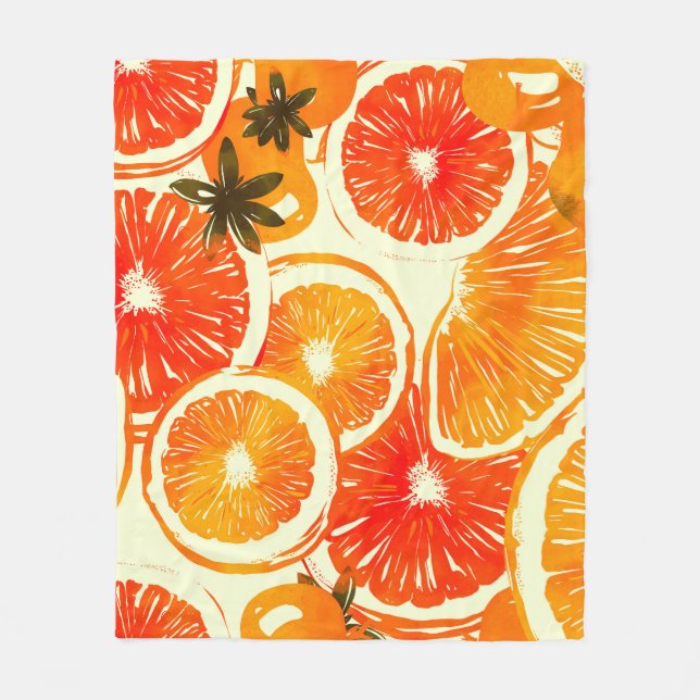 Cute Cactuses: Colourful Seamless Pattern Fleece Blanket (Front)