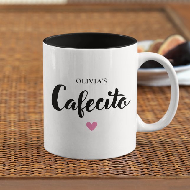 Cute Cafecito Personnalisé Script Mug (Créateur téléchargé)