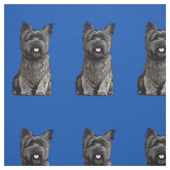 Cute Cairn Terrier Fabric (Swatch)