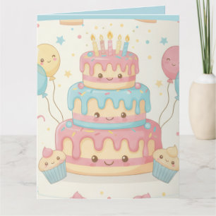 Cute Cake and Cupcakes Card