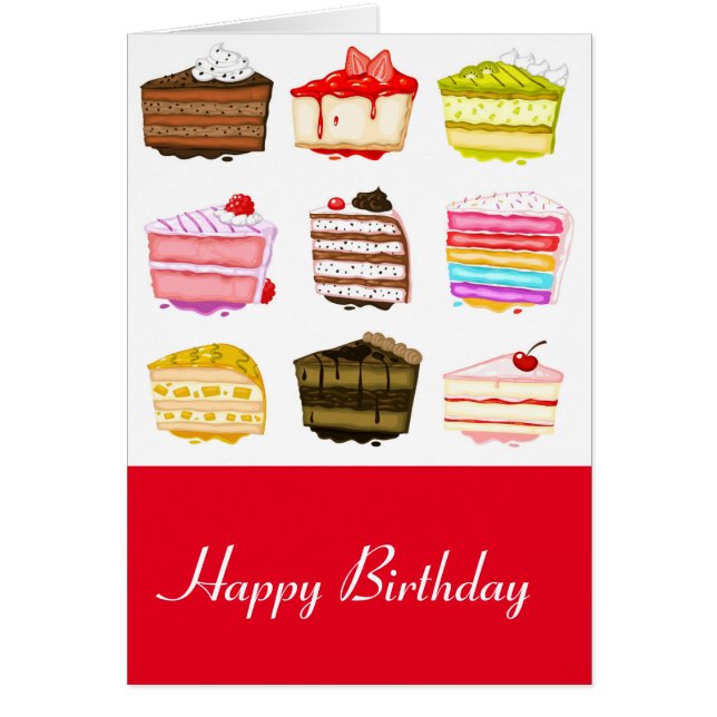 Cute cake birthday cake rainbow slices (Front)