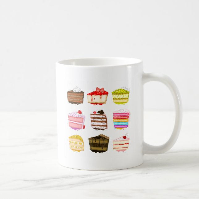 Cute cake birthday cake with colourful cream coffee mug (Right)