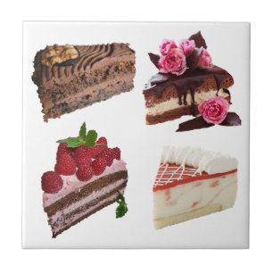 Cute Cake Desserts Selection Tile